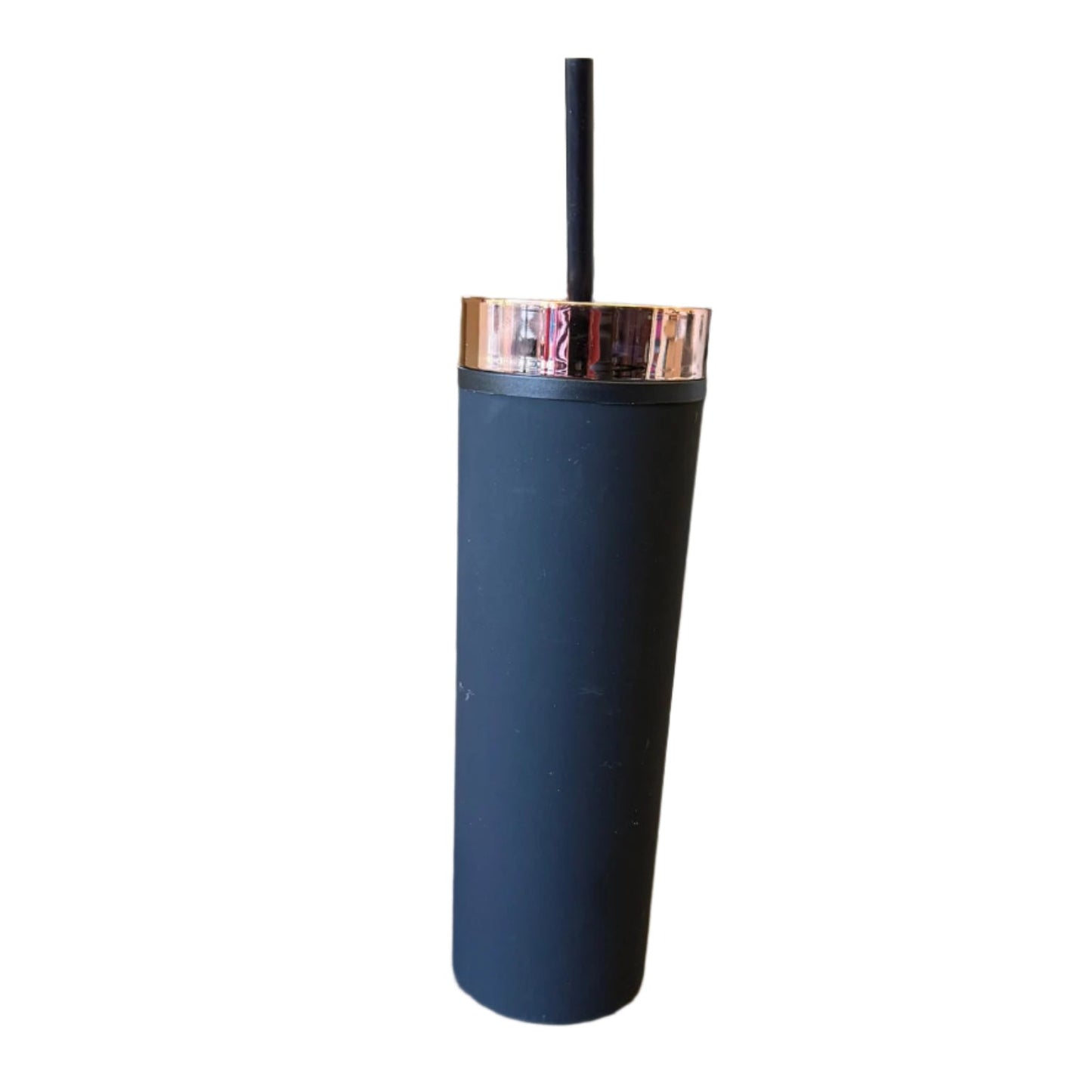 16oz. Double Layer Plastic Tumbler w/ Gold Lid