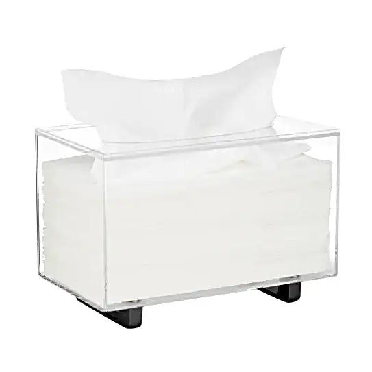 Clear Acrylic Tissue Box Cover Holder – Fits Kleenex® Brand