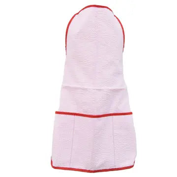 Red Seersucker Art Smock