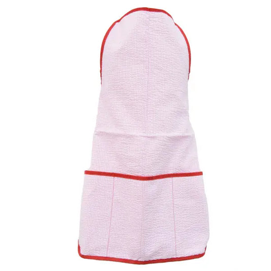 Red Seersucker Super Smock