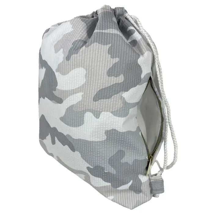 Snow Camo Seersucker Sling Backpack