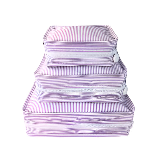 Lilac Preppy Stripe (Glossy) Stacking Set