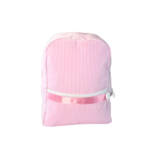 Pink Preppy Stripe (Glossy) Small Backpack