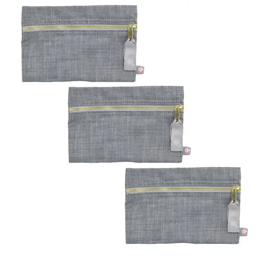 Grey Chambray Cosmo Bag (3PK)