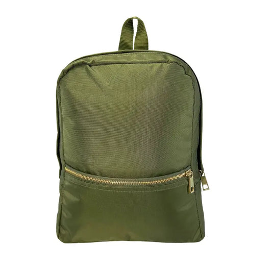 Olive Nylon Small Backpack