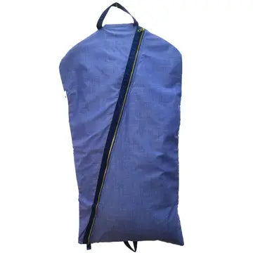 Navy Chambray Hanging Garment Bag