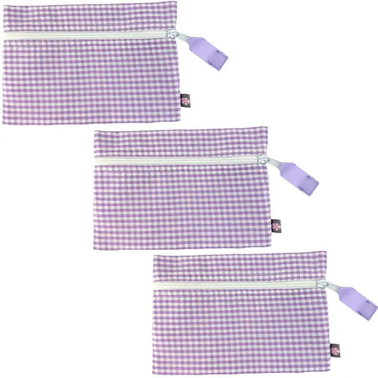 Lilac Gingham Cosmo Bag (3 PK)
