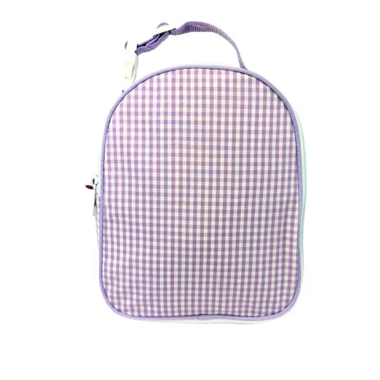 Lilac Gingham Lunch Bag
