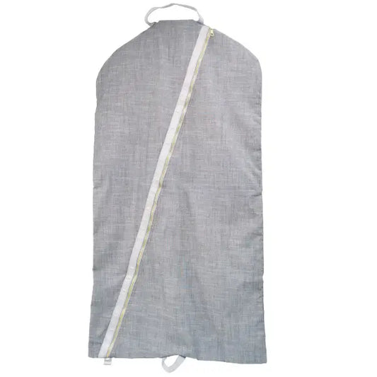 Grey Chambray Hanging Garment Bag