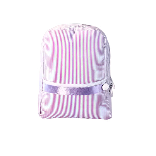 Lilac Preppy Stripe (Glossy) Small Backpack