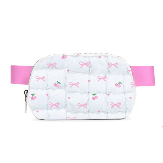 Cherry Print Scrunchie Belt Bag