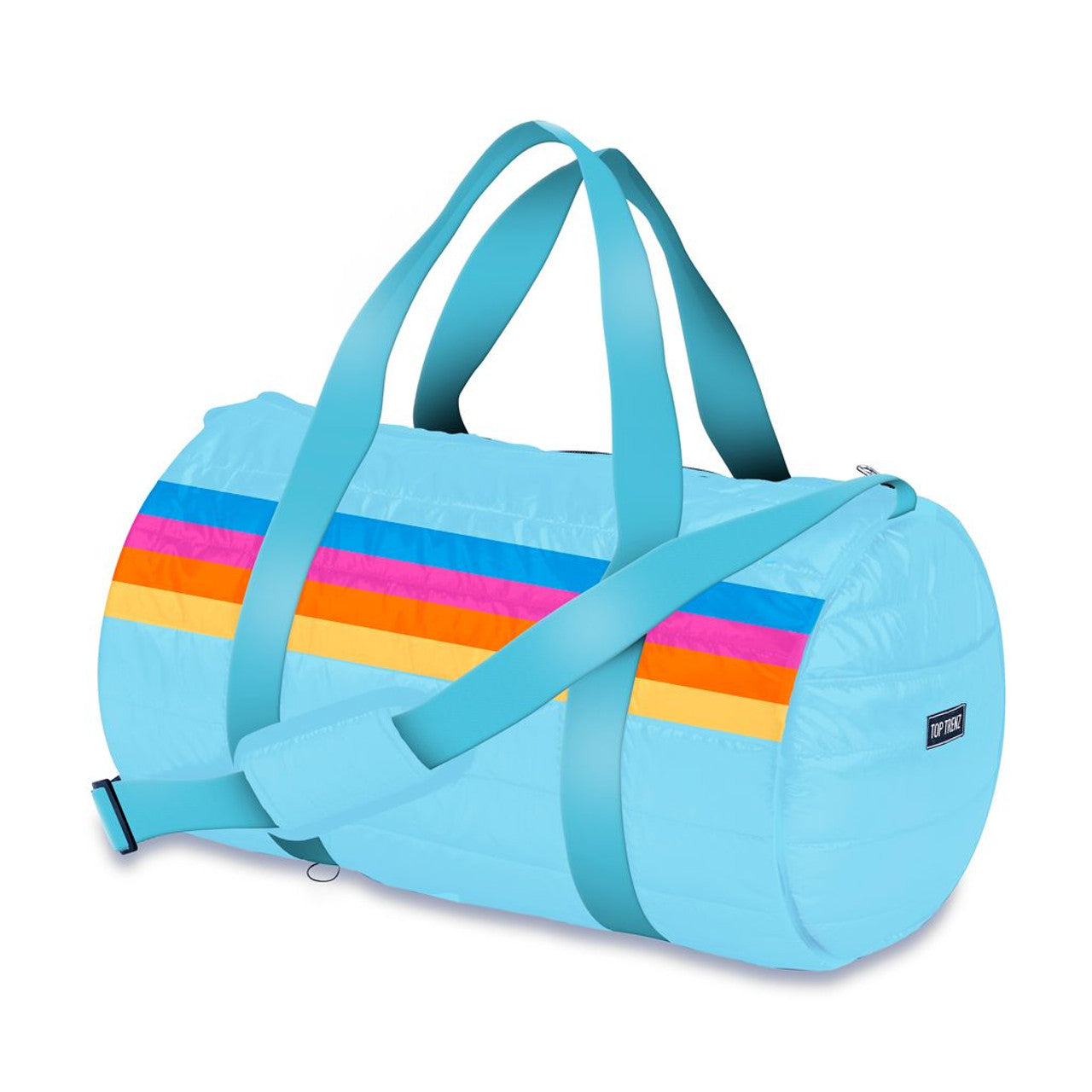 Retro Stripe Puffer Duffel